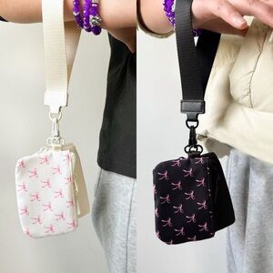 ZENANA BOW DUAL POUCH WRISTLET KEYCHAIN WALLET